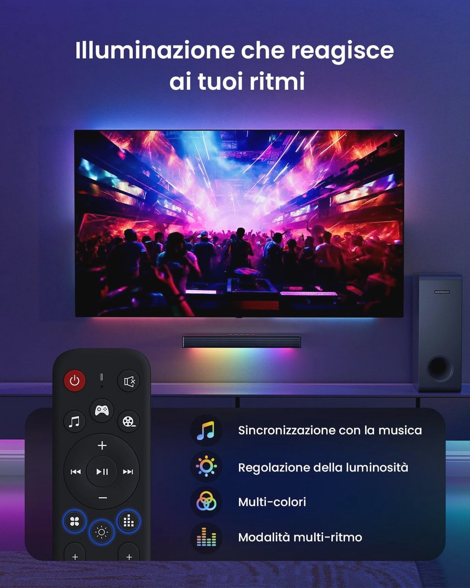 Soundbar 3.1-kanaals met Subwoofer en RGB Verlichting - afbeelding 2