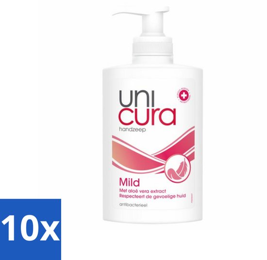 Unicura - Vloeibare Zeep Mild - Verzachtend - 250 ml - Bulkverpakking - 10 stuks