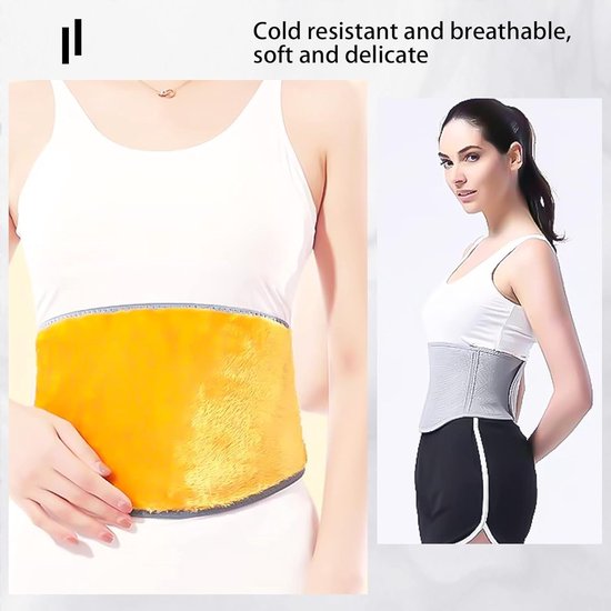 Lumbar Ondersteuning Riem Warme Taille Ondersteuning Riem Winter Verdikte Thermische Elastische Lendensteun Riem met Aanpassing voor Mannen en Vrouwen -L van Merkloos — afbeelding 5
