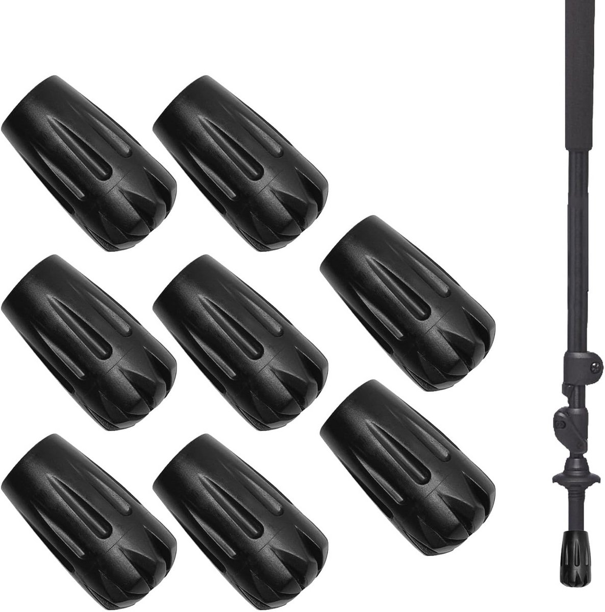 Rubber Buffers voor Nordic Walking Stokken - 8 Stuks