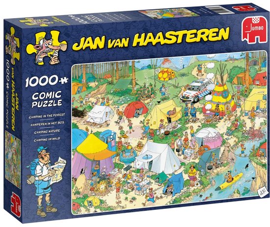 Jan van Haasteren - Kamperen in het Bos - 1000 stukjes puzzel - Legpuzzel