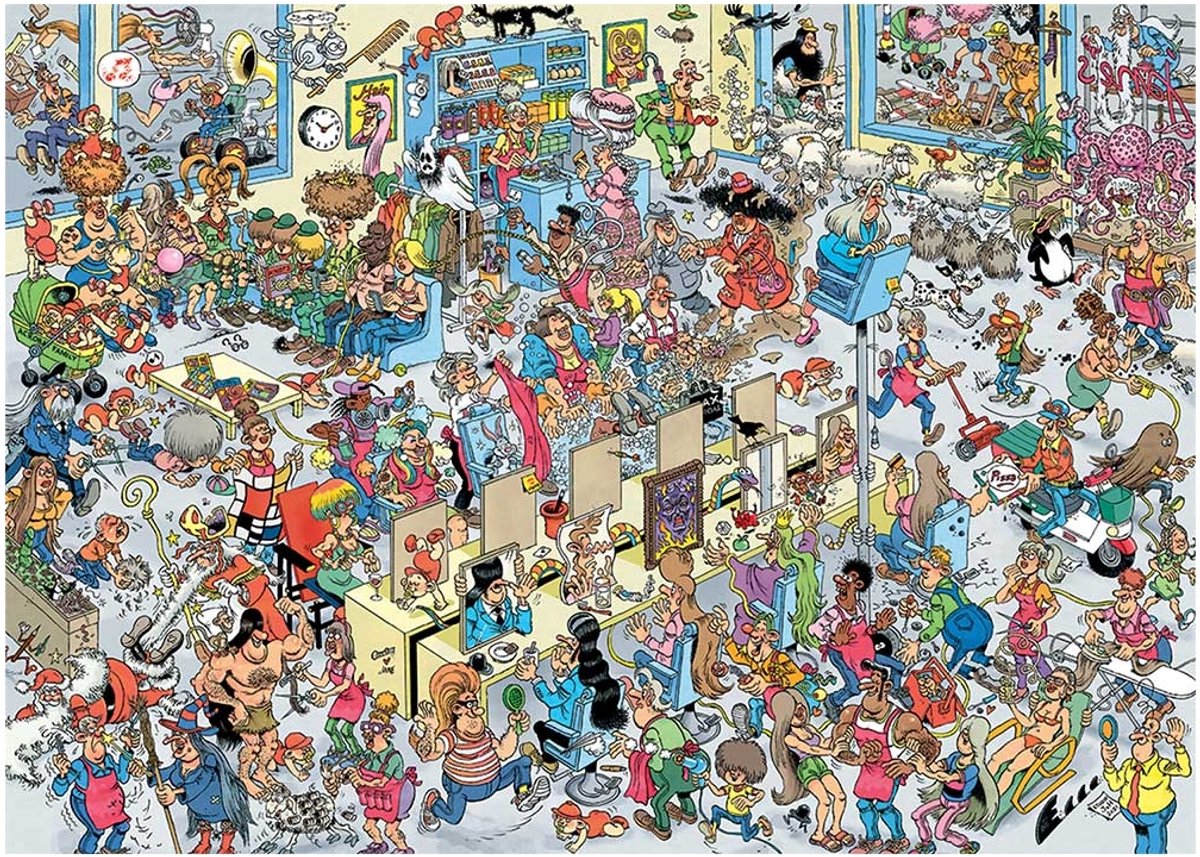 Jan van Haasteren - Bij de kapper - 1000 stukjes - Legpuzzel — afbeelding 4