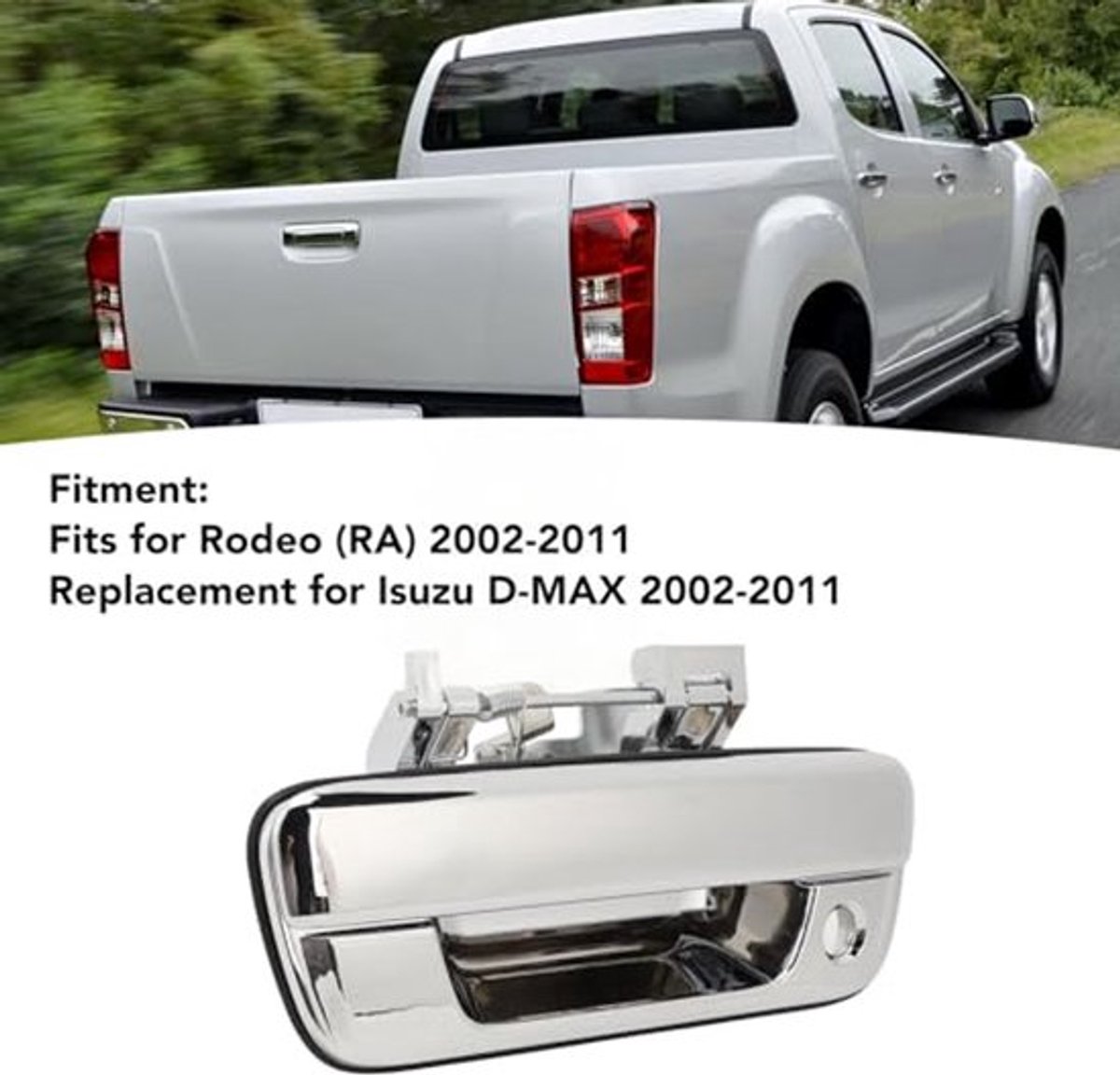 Achterklephandvat Isuzu DMAX 2002-2011 - Solide Constructie, Oxidatiebestendig