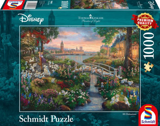 Schmidt - Thomas Kinkade - Disney 101 Dalmatiërs - 1000st - Legpuzzel - Painter of Light