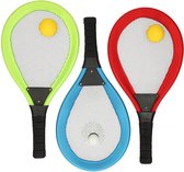Soft tennis en badmintonset speelgoed voor kinderen multi kleuren.