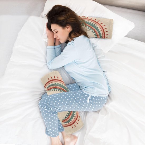 Yoga Bolster Kussen Nekrol met Cover - Ronde Cilinder voor Ondersteuning van Nek en Lendenen - Afneembare Hoes, Machinewasbaar — afbeelding 2