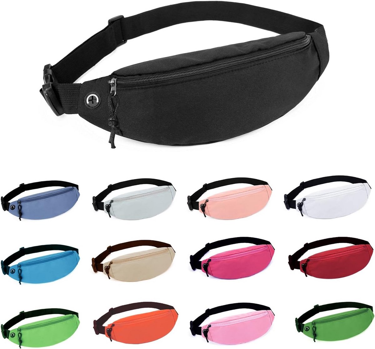 Waterdichte heuptas crossbody voor dames en heren, medium grootte, ideaal voor reizen en wandelen