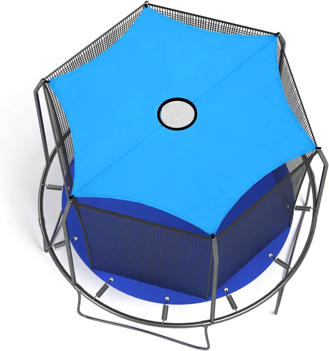 Ronte - Buitentrampoline Luifel voor Schaduw en Zonwering - Eenvoudig te Installeren Accessoire voor Trampoline - Bescherming tegen Zon - Optimaliseer je Trampoline met deze Zonnekap