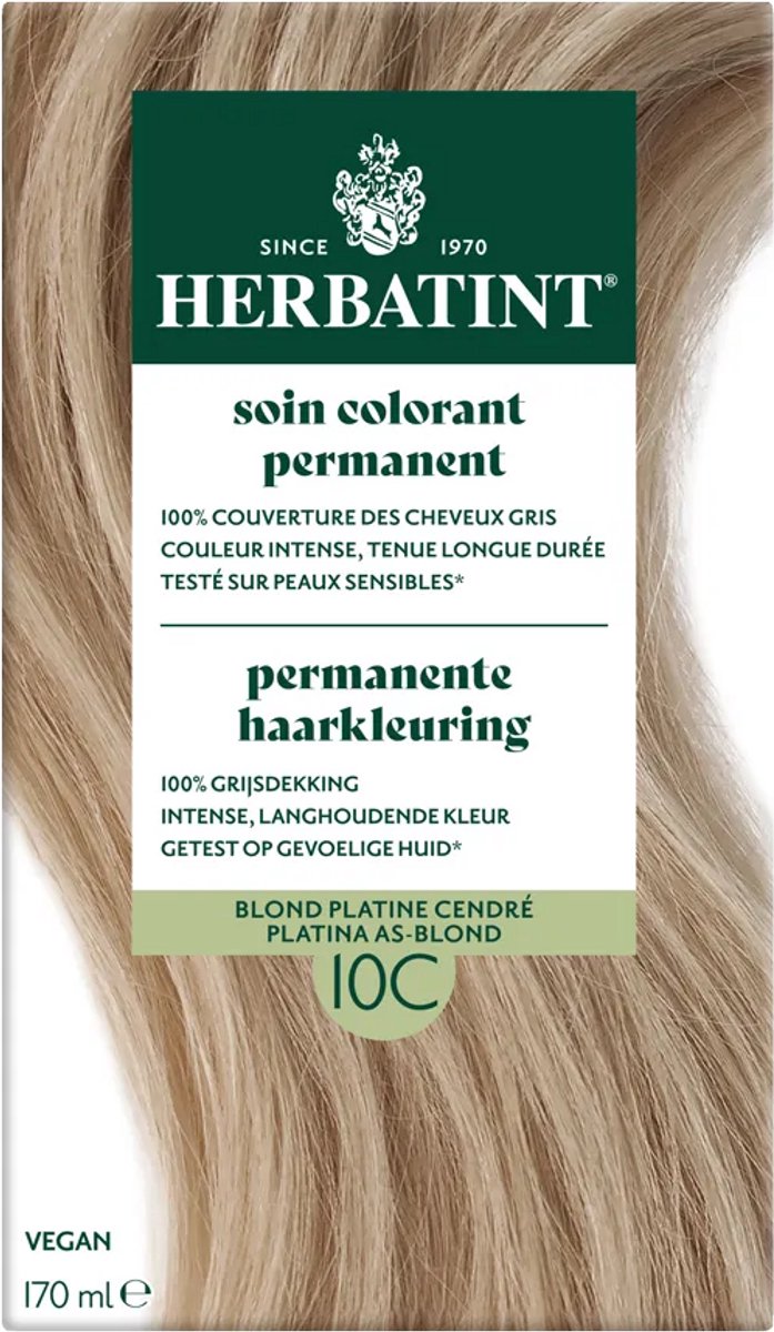 Herbatint Permanente Haarkleuring 10C Platina Asblond