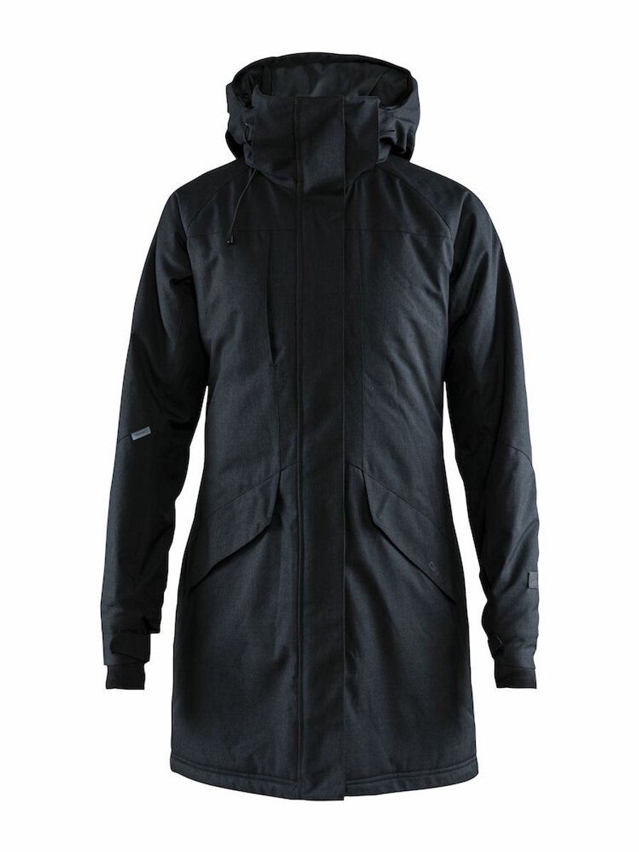 Craft Mountain padded parkas W 1906321 Melange Zwart