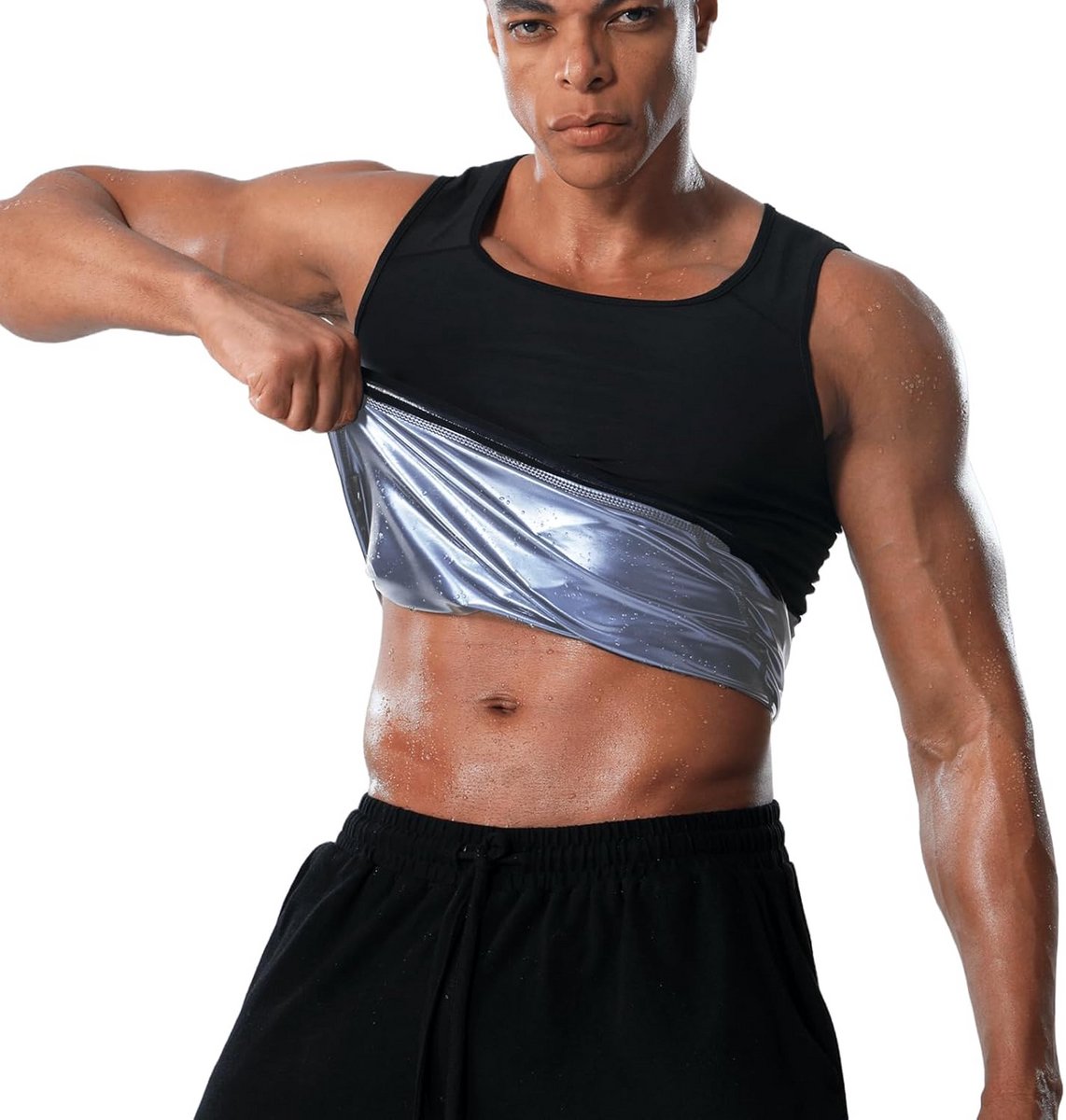 Zweet Vest Heren Sauna Trainingsshirt voor Meer Zweet en Afslanken - Sauna Suit voor Workout