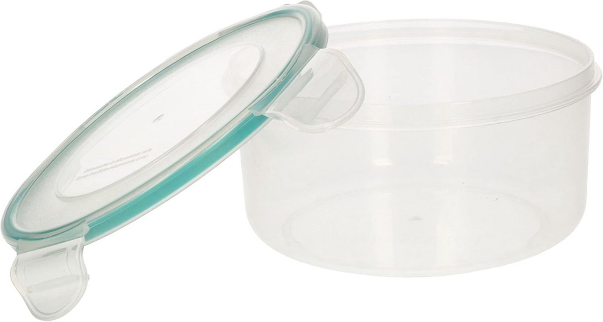 Kunststof lunchbox 0,8 liter rond voedselcontainer