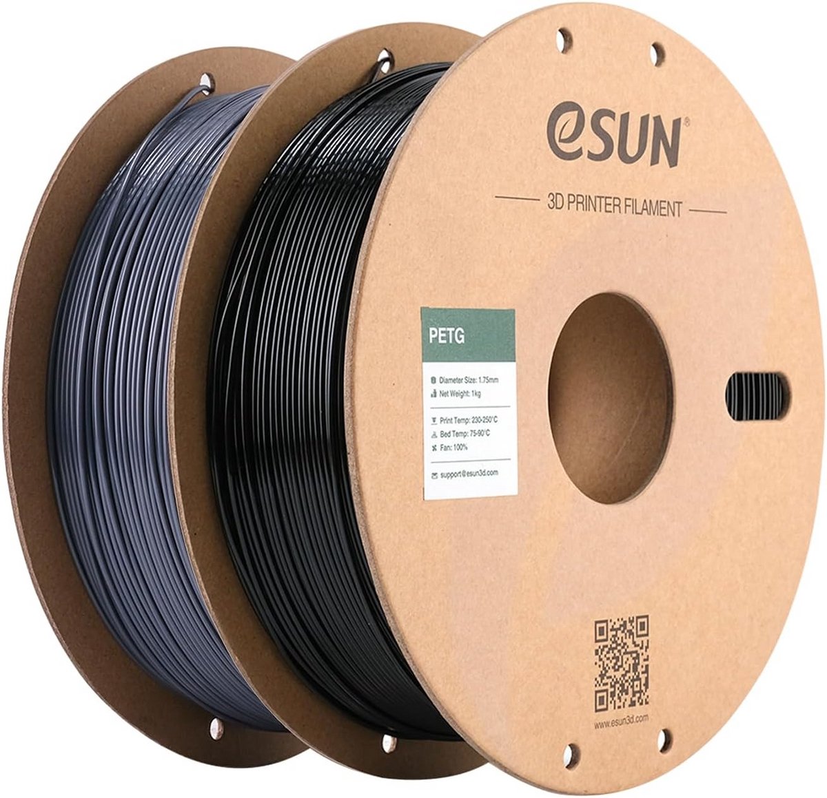 PETG Filament 1.75mm Grijs – 1KG Spoel 3D Printer Materiaal met +/- 0.05mm Nauwkeurigheid
