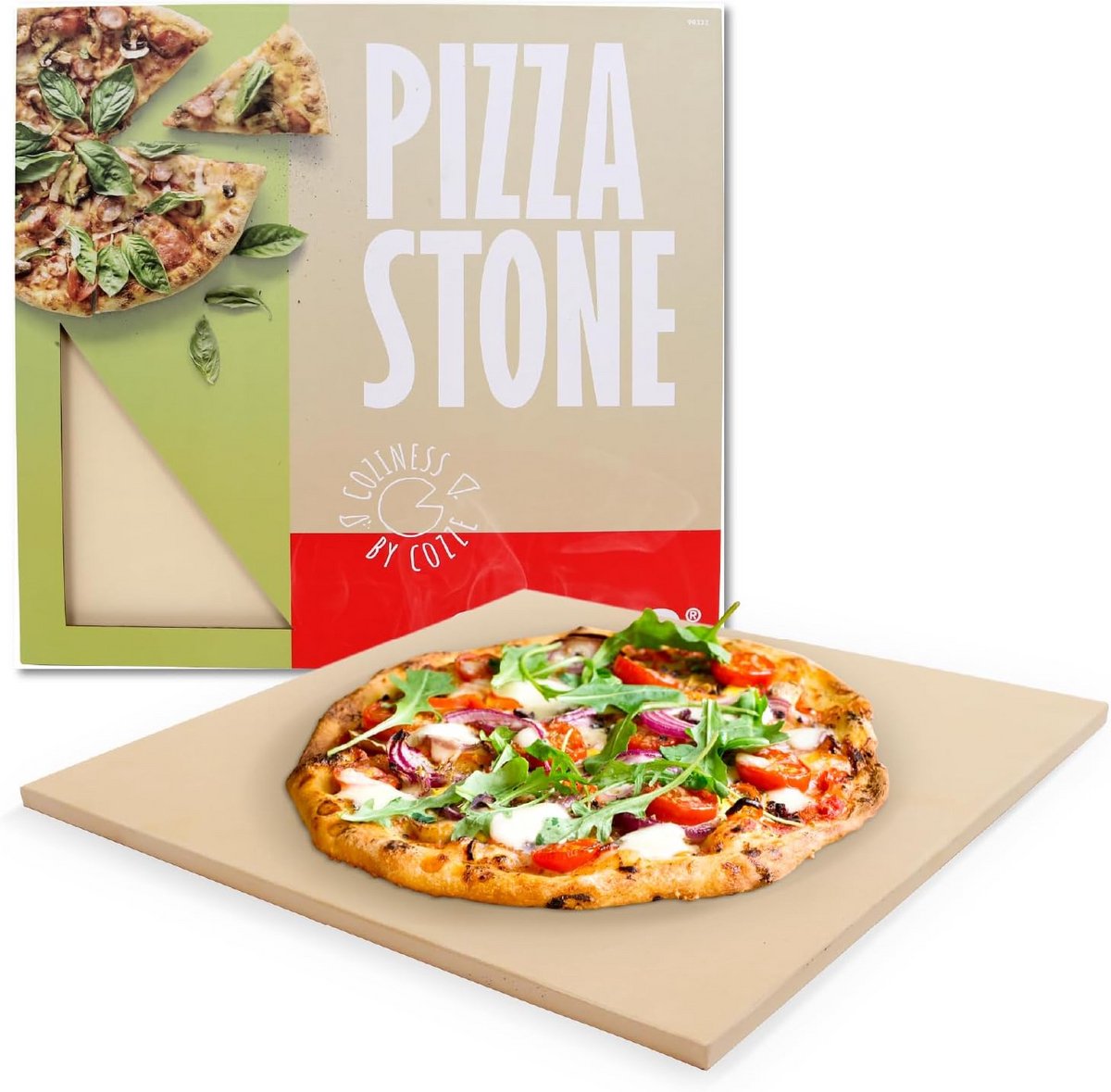 Pizzasteen Cordieriet 43x43 cm voor Pizzaoven - Voor Extra Krokante Bodem