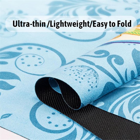 Dunne Opvouwbare Yogamat 1mm - Antislip Pilates & Fitness Mat voor Reizen — afbeelding 5