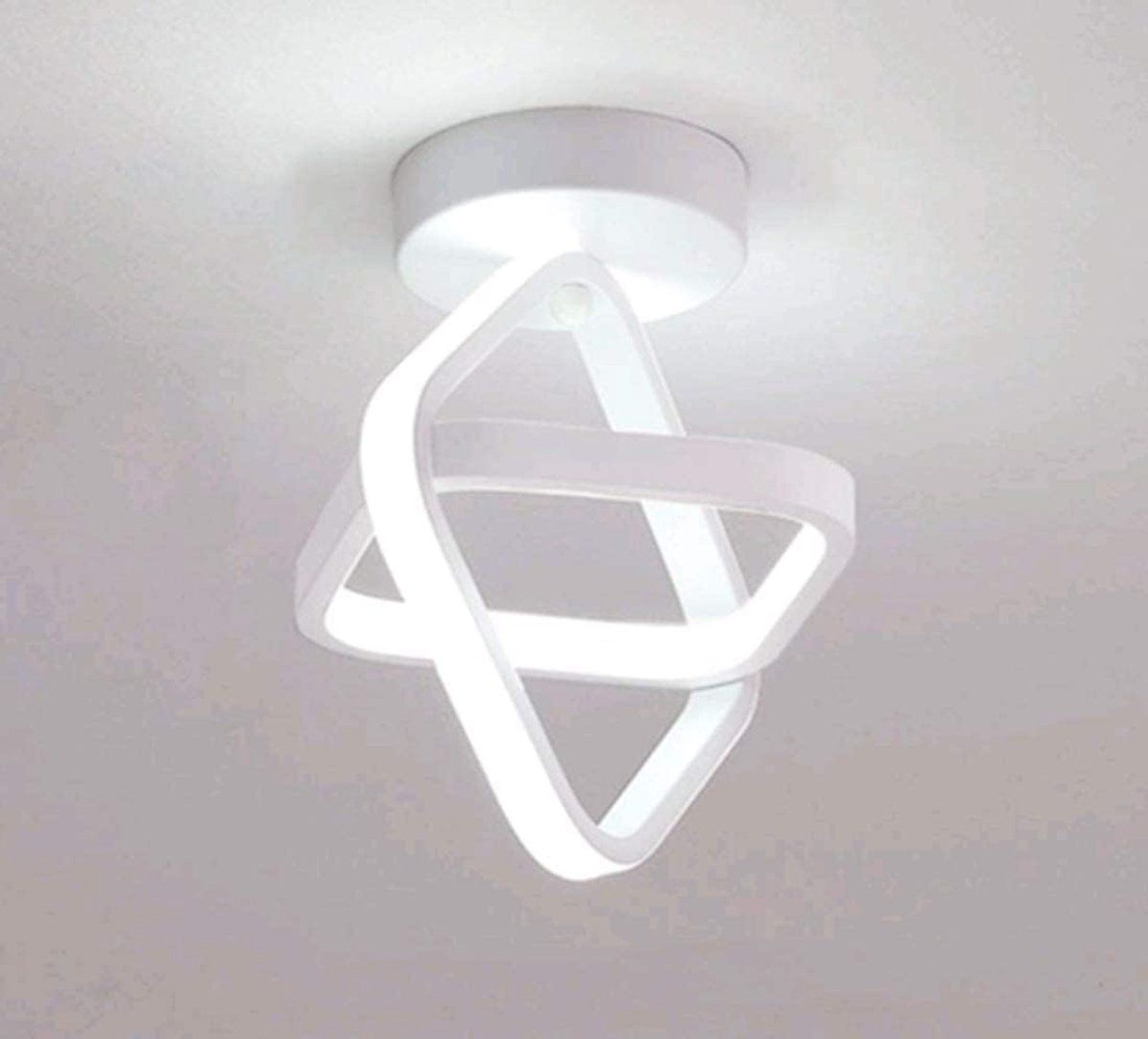 Moderne LED-plafondlamp voor woonkamer, LED-plafondlamp, halverlichting, koelwit licht 6000K, voor woonkamer, hal, slaapkamer, balkon, diameter 22 cm