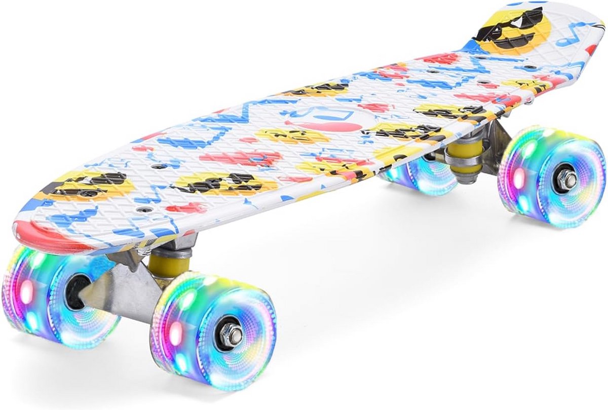 22 inch Skateboard Cruiser met LED Wielen Voor Kinderen Tieners en Beginners