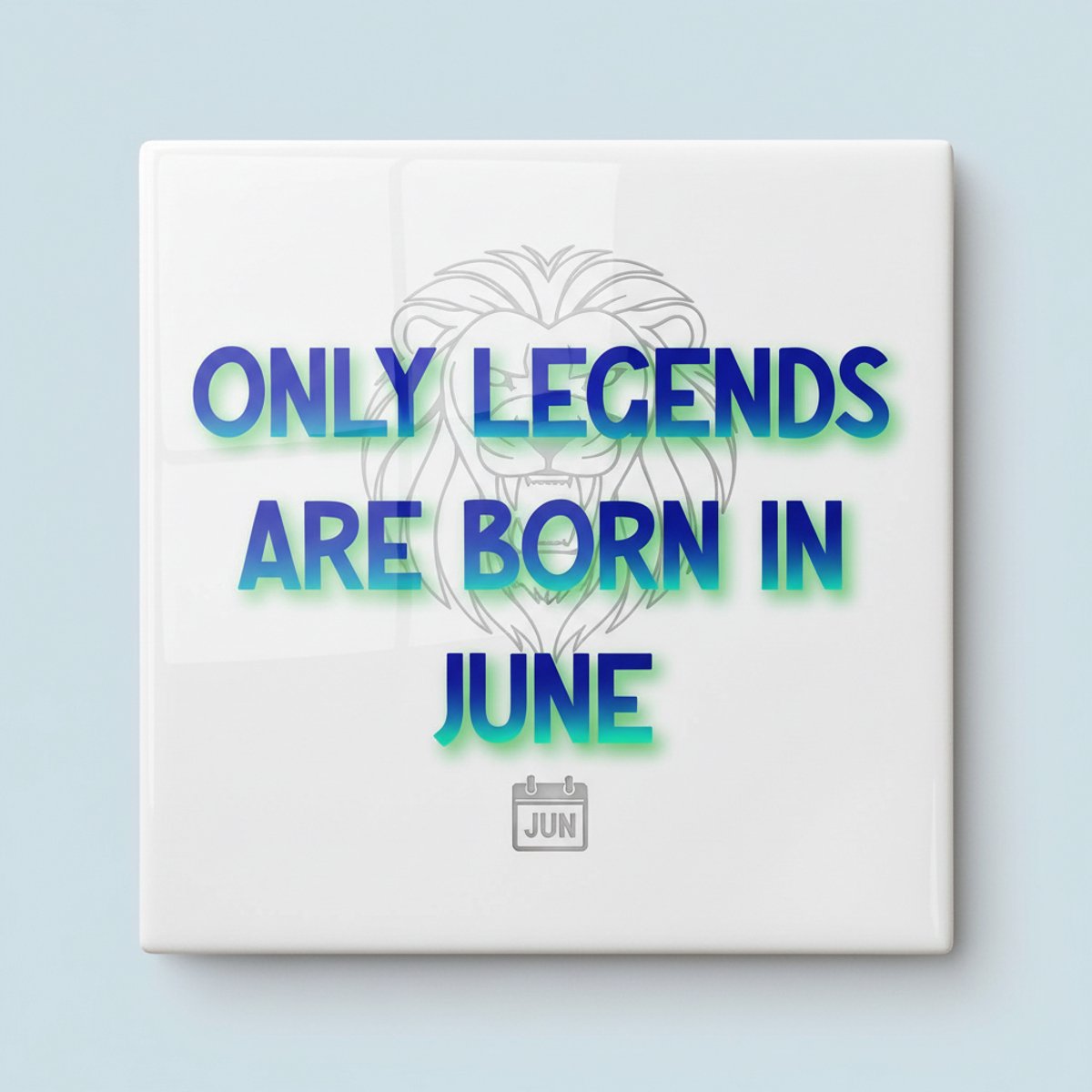 Nevolis Only Legends Are Born in June Keramische Tegel 15x15 cm – Verjaardagscadeau Decoratie voor Juni-Legendes Multi Color
