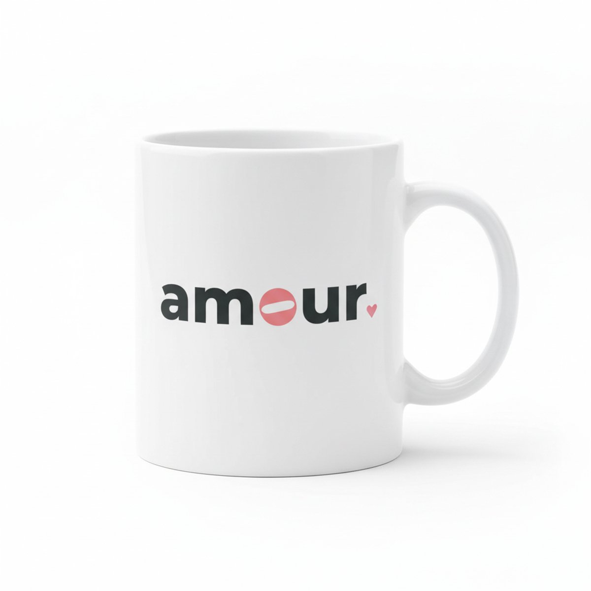 Amour Liefde Koffiemok 330 ml – Minimalistisch Romantisch Cadeau Mok