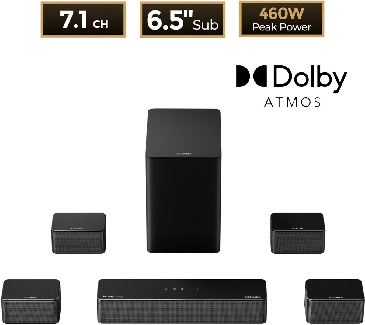 Soundbar 7.1 Surround Set met Draadloze Subwoofer en Dolby - afbeelding 2