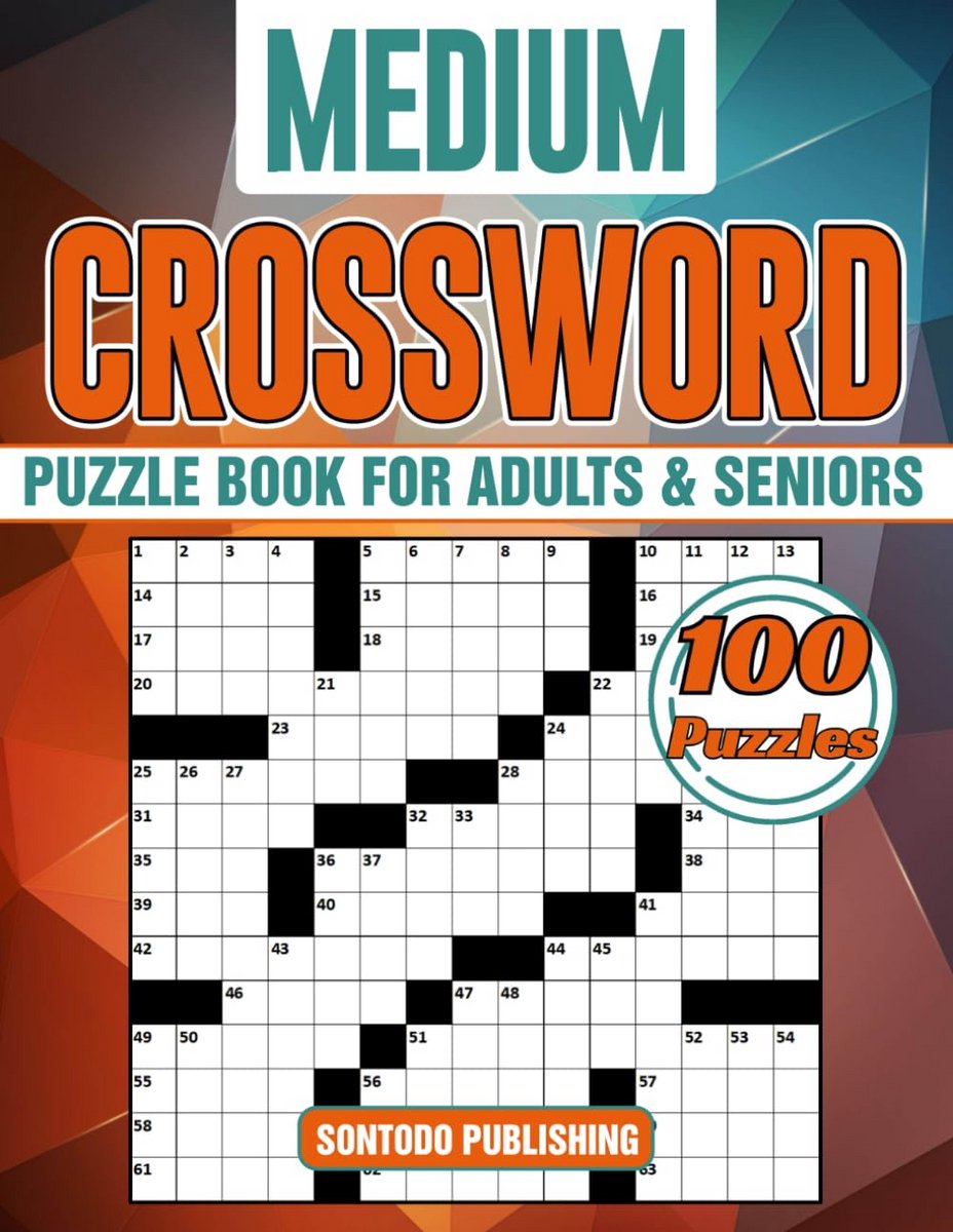 100 Kruiswoordpuzzels Gemiddeld Moeilijkheidsniveau - Groot Lettertype voor Volwassenen en Senioren