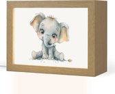 Veilleuse 20x15 cm - Lampe Kinder - Éléphant - Animal bébé - Lampe de table chambre d'enfant - Lampe de chambre à coucher - Lampe de lit pour enfants - Petite lampe enfant prise - Lampe murale chambre bébé - Veilleuses