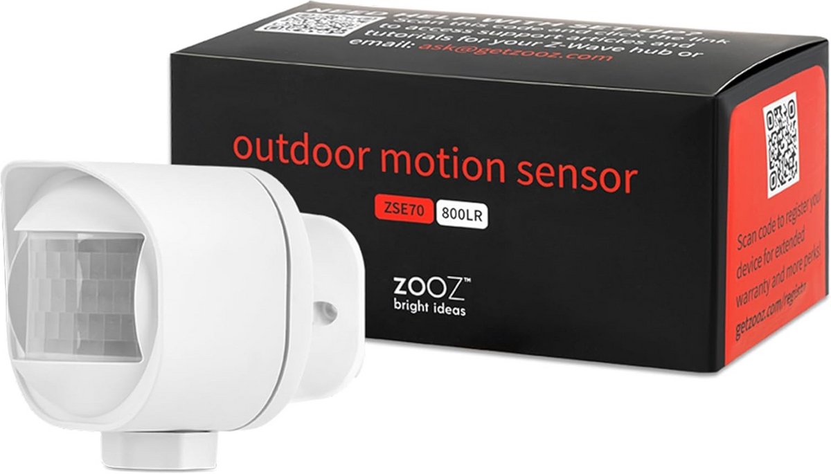 Slimme Bewegingssensor voor Buiten en Binnen met Temperatuurmeting en Z-Wave Long Range