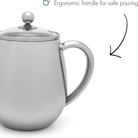 Bredemeijer - Dubbelwandige theepot Eva - 1,1 liter - Roestbruin - Met filter Bredemeijer - Dubbelwandige theepot Eva - 1,1 liter - Roestbruin - Met filter