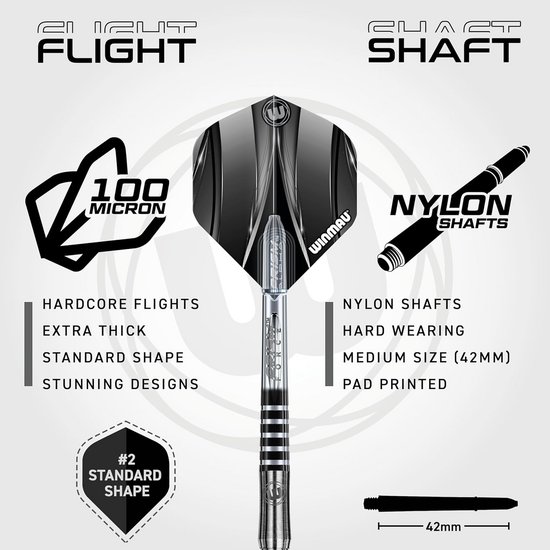 Dartpijlen Set 90% Tungsten 21 Gram Met Zeer Goede Grip — afbeelding 5