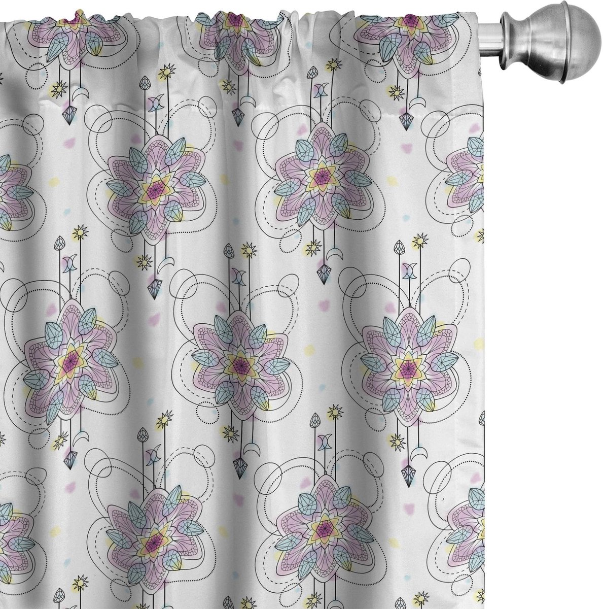 ABAKUHAUS 2x Voorhangpanelen 75x175 cm – Microfaser – Halfschaduw Lila