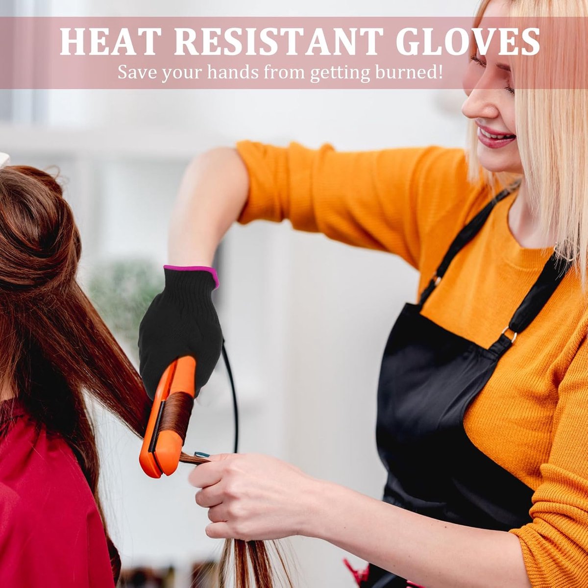 Hittebestendige handschoen voor haarstyling - Voor krultang - afbeelding 3