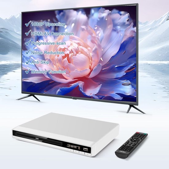 Regiovrije DVD/CD Speler met HDMI, Full HD 1080P, USB-aansluiting & Multiformaat Ondersteuning — afbeelding 2