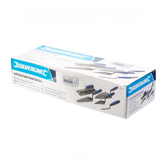 Silverline 395016 Ensemble de 5 truelles en plâtre - Softgrip