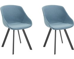 Ben-Eetkamerstoel - Jeansblauw - Set van 2