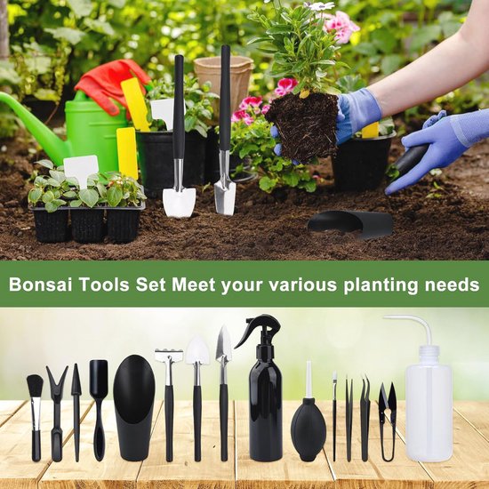 Complete Tuingereedschapset voor Plantenverzorging - Ideale Bonsai en Kamerplanten Gereedschappen van Merkloos	 — afbeelding 2