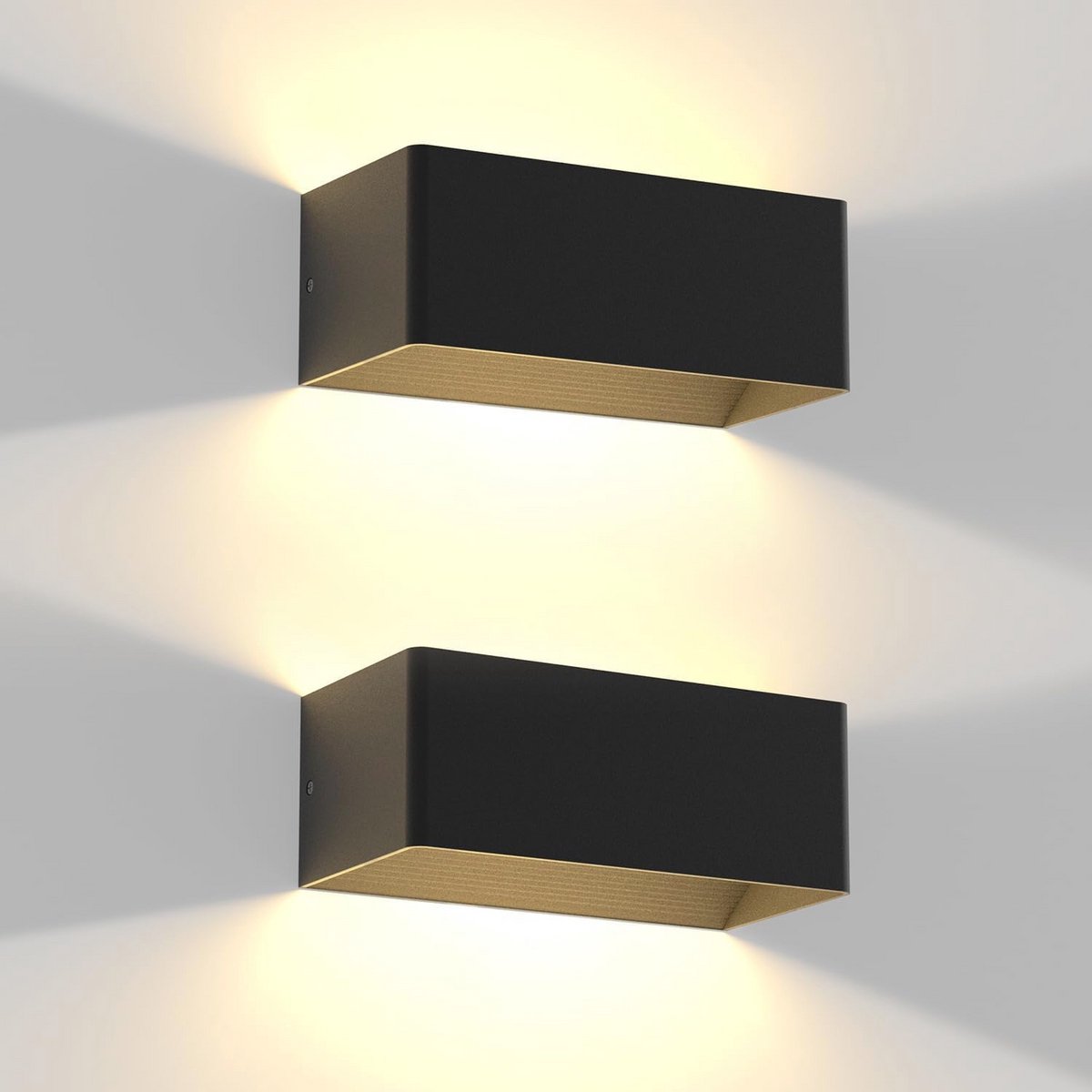 Set van 2 LED Wandlampen - Verstelbare Wandverlichting voor Binnen met Warm Wit Licht 3000K