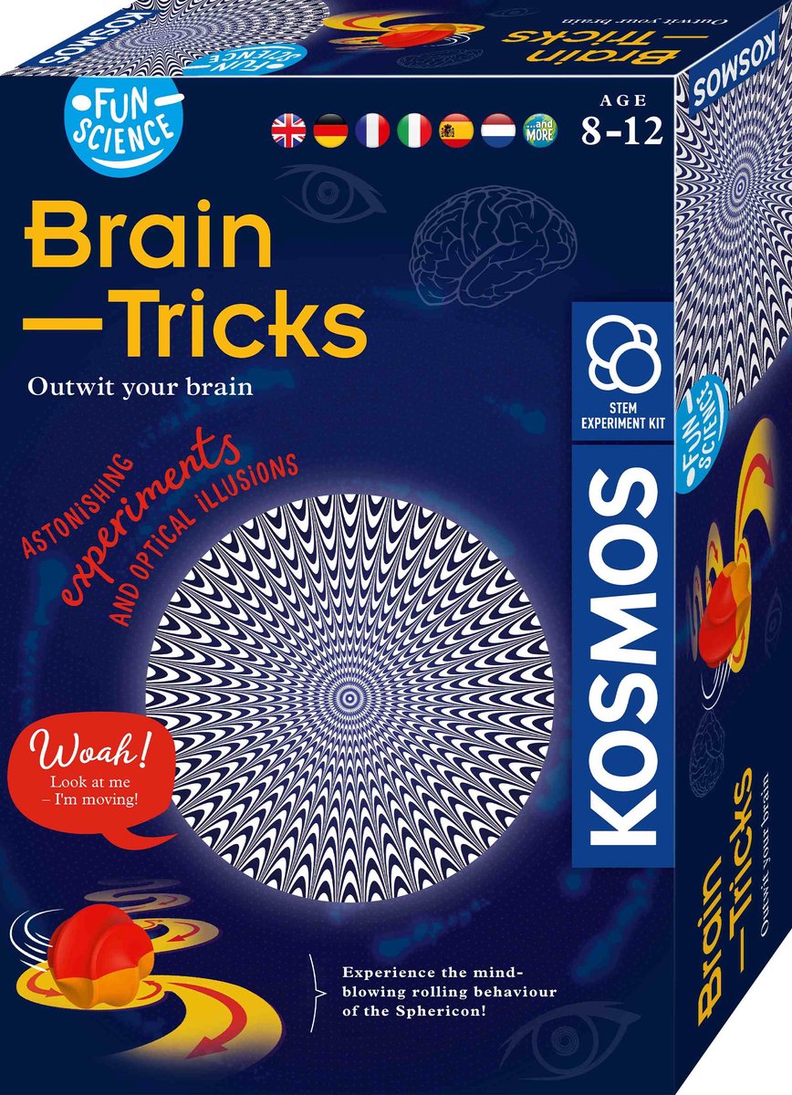 Kosmos Brain Tricks – Experimenteerset – Ontdek optische illusies en hersenbrekers – Inclusief 3D-bril en spiegels – Hersenbrekers
