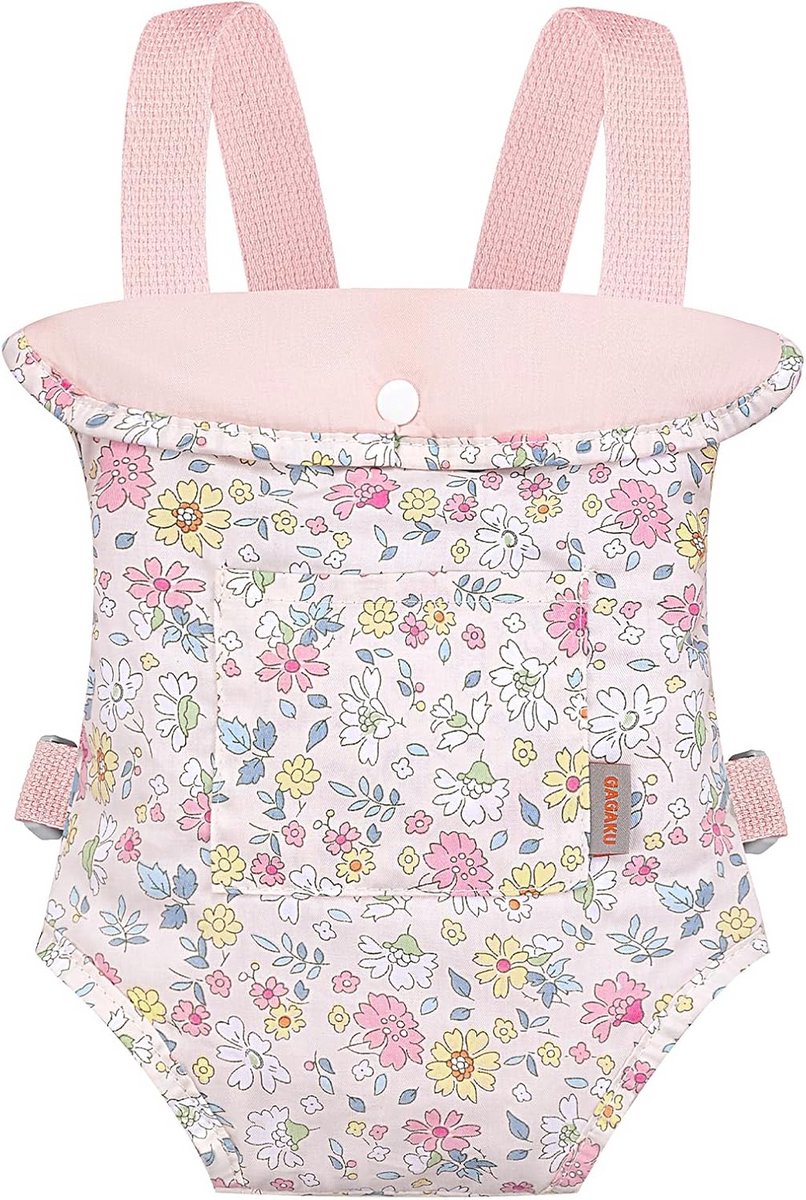 Babypoppendraagzak voor kleine meisjes - Roze - Speelgoedaccessoires voor poppen en knuffels