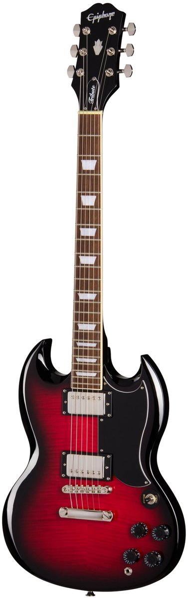 Epiphone SG Tribute Plus Cherry Burst - Double Cut modellen