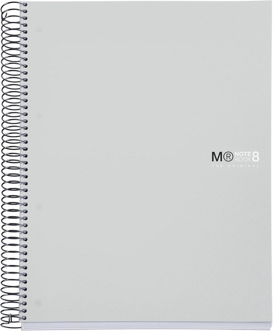 Foto: Notitieboek a4 met 8 gekleurde strepen en polypropyleen omslag