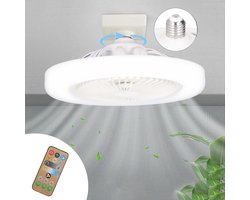 Moderne Inbouw Ceiling Fan met Verlichting 36W voor Binnengebruik - Mini Ventilator met LED Lamp voor Slaapkamer, Woonkamer en Keuken