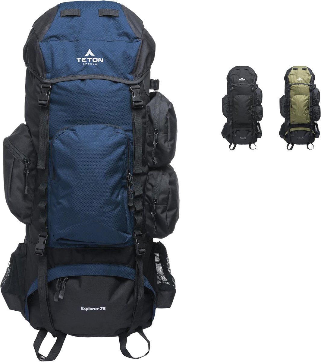 Hiking Backpack 65L 75L met Intern Frame voor Camping en Backpacking met Regenhoes