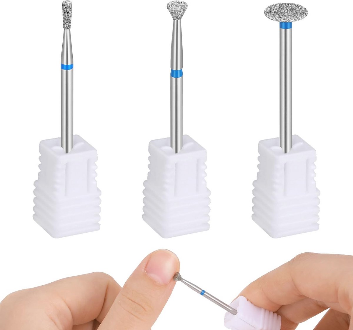 3Pcs Diamant Nagel Boren voor Manicure en Nail Art