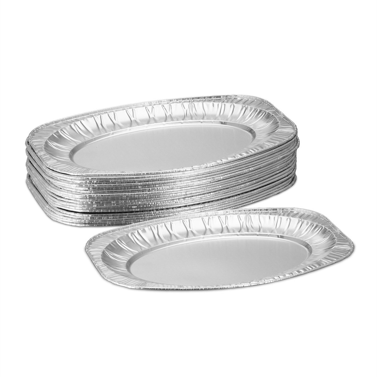 Serveerschaal - 50 stuks - 35x2,5x24 cm - zilver
