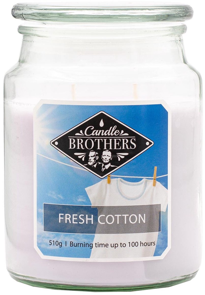 Candle-Brothers geurkaars - frisse katoen - geparfumeerd