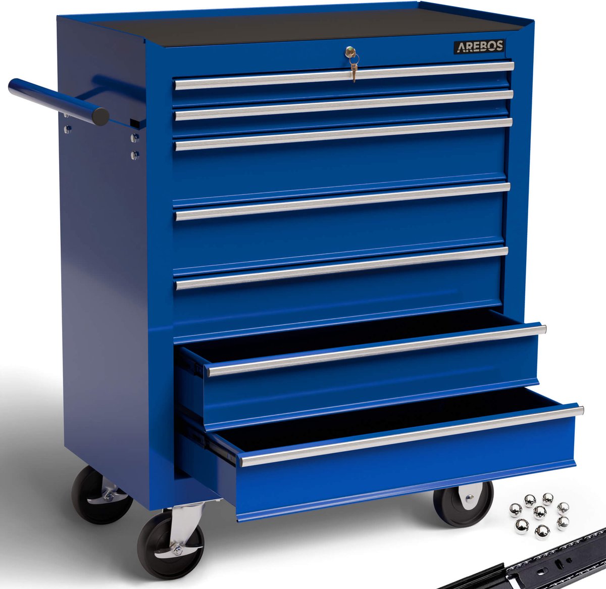 AREBOS - Gereedschapswagens - Werkplaatswagen - 7 Lades - Blauw