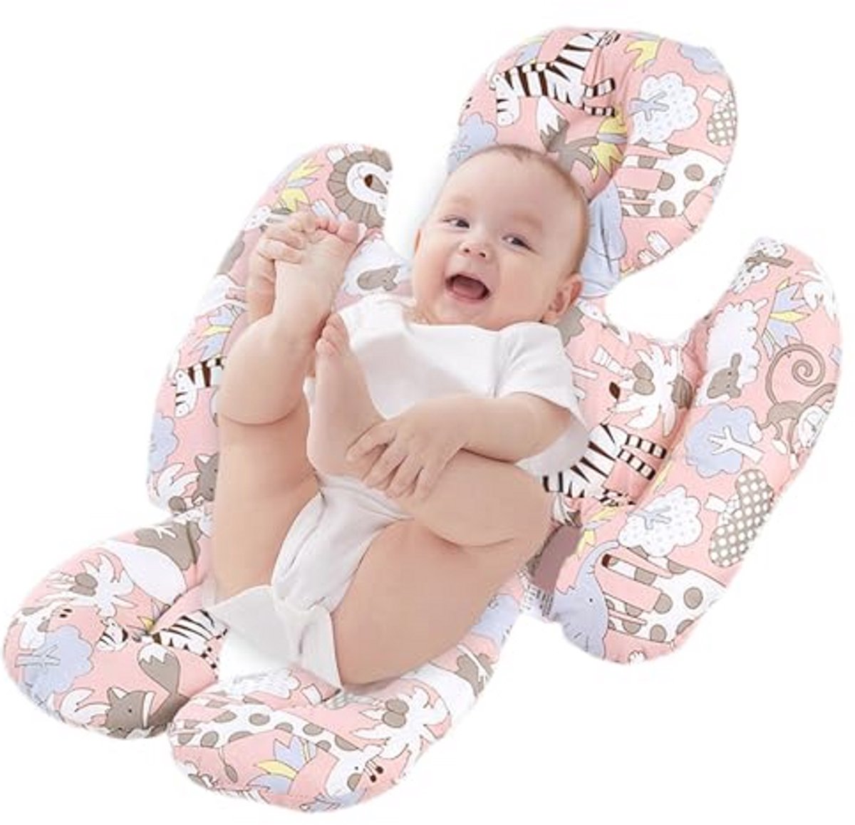 Baby Autozitje Inlegkussen met Hoofdsteun voor Pasgeborenen - Veilig en Comfortabel