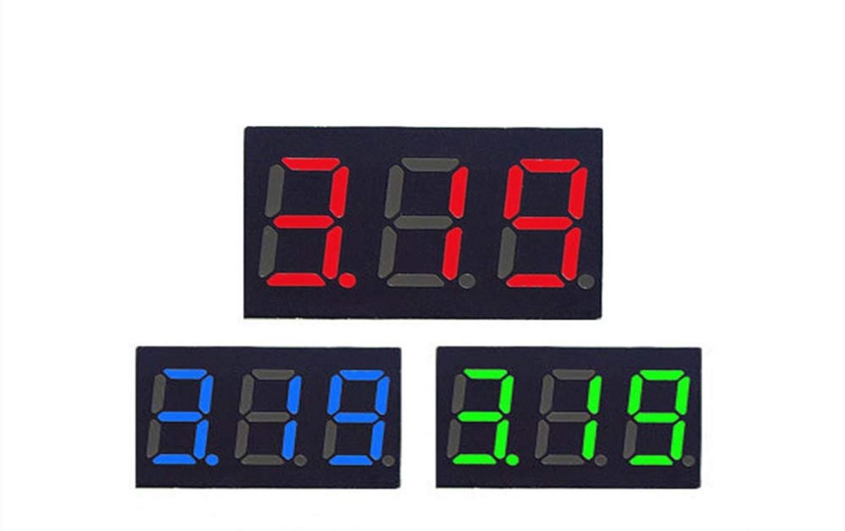 Mini Digitale LED Voltmeter 0.36 Inch DC 2.5-30V – 5 Stuks Voltage Tester Meter