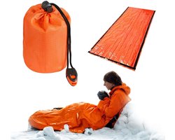 Noodslaapzak voor buiten, noodslaapzak, kamperen, wandelen, bergbeklimmen, wilde slaapzak, lage temperatuur slaapzak, warme uitrusting, overlevingsdeken- 1 stuks