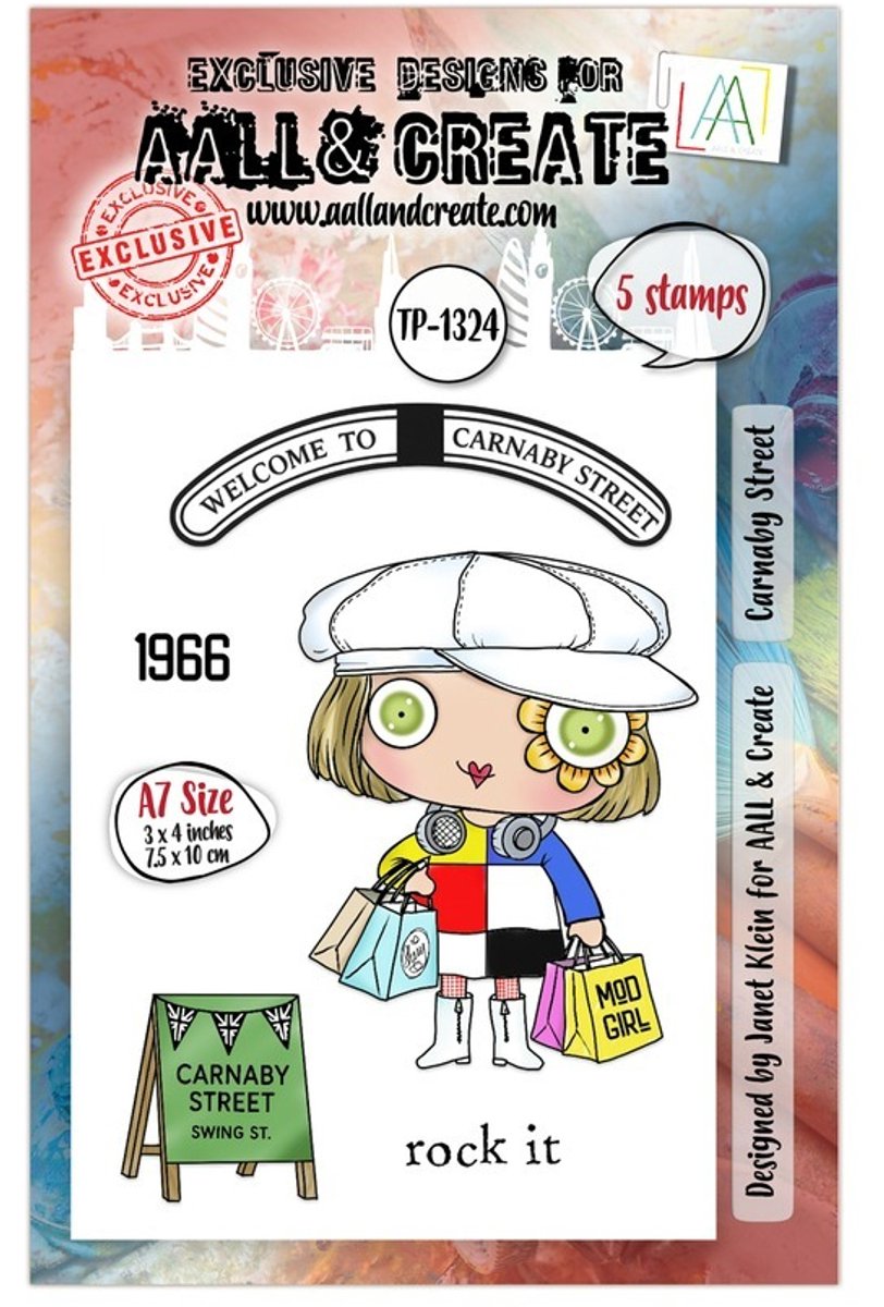 Aall & Create clearstamps A7 - Carnaby Street